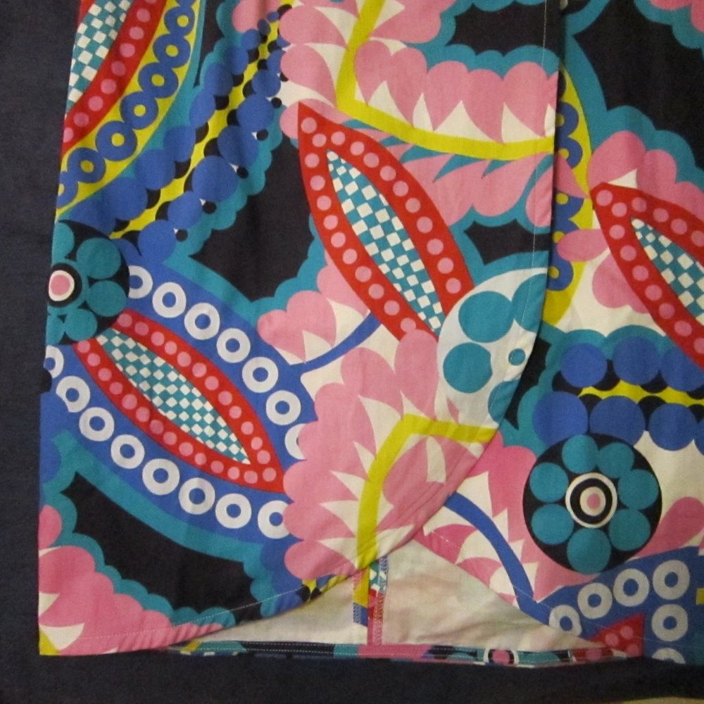 Bold Floral Midi Skirt in Pink & Blue - Picture 3 of 7